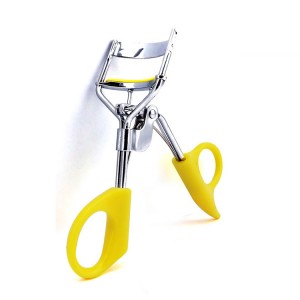 eyelash curler with plastic handle，Silicone Pad，electroplate，JC13001-10