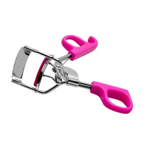 eyelash curler with plastic handle，Silicone Pad，chromeplate，JC13001-17
