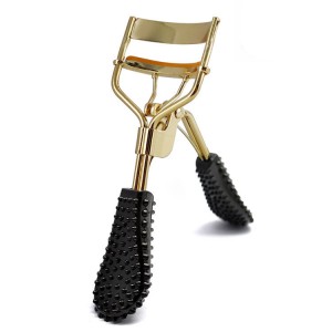 eyelash curler with plastic handle，Silicone Pad，gold plating，JC13001-8