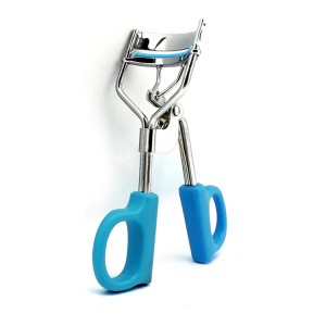 eyelash curler with plastic handle，Silicone Pad，electroplate，JC13001-9