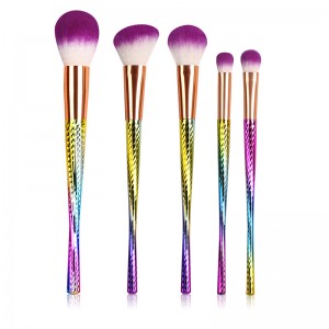 5pcs Hair Unicorn Cosmetic Make Up Brushes Set-JC14003-6
