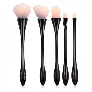 5pcs Slim Waist Cruve Handle Pretty Makeup Brush Set-JC14005-1