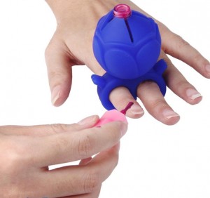 Wearable Silicone Rubber Soft Nail Polish Bottle Holder Ring-JC44001-3