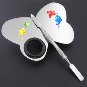 Professional Stainless Steel Palette，Nail Art Foundation Mixed Cosmetic Makeup Gel Mixing Paint-JC44002-2