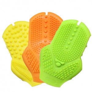 Double-sided silicone massage bath gloves-JC73001-1